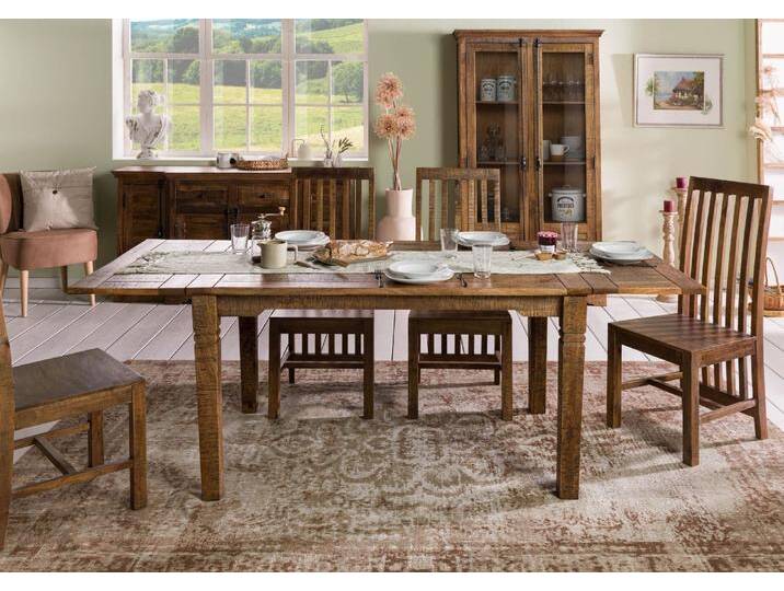 Esstisch mit Ansteckplatten Mango 140-180x90x76 dunkelbraun geölt RODEZ #124 Esstisch mit Ansteckplatten Mango 140-180x90x76 dunkelbraun geölt RODEZ #124 von MASSIVMOEBEL24