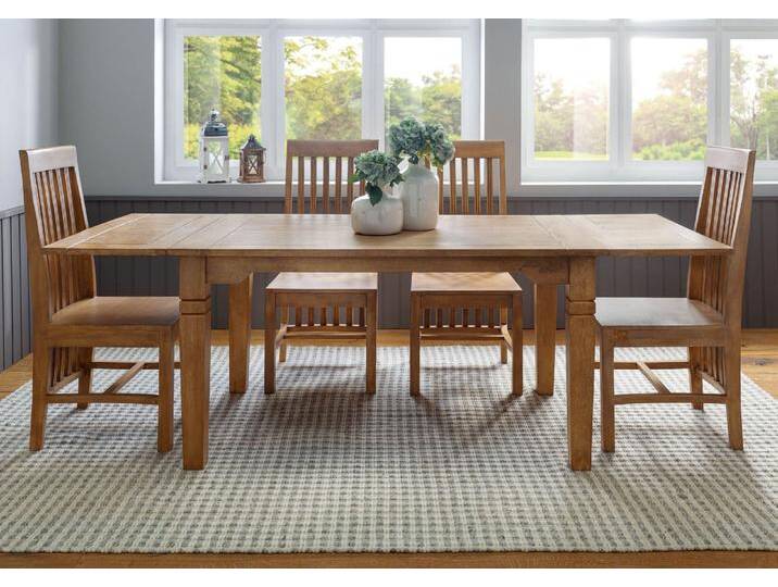 Esstisch verlängerbar Mango 140-220x90x76 beige geölt TOULOUSE #14 Esstisch verlängerbar Mango 140-220x90x76 beige geölt TOULOUSE #14 von MASSIVMOEBEL24