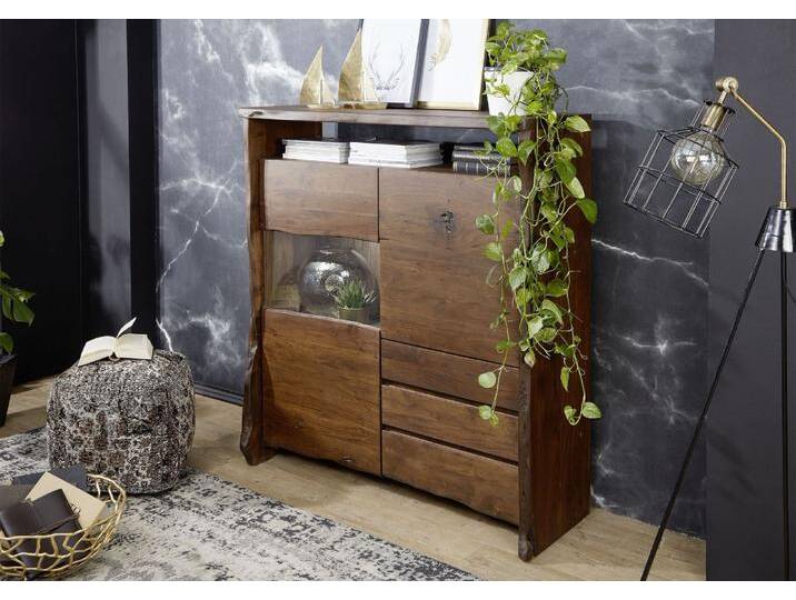 Highboard Akazie 131x45x147 braun lackiert PURE ACACIA #803 Highboard Akazie 131x45x147 braun lackiert PURE ACACIA #803 von MASSIVMOEBEL24