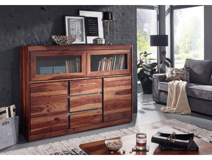Highboard Sheesham 150x40x115 noble unique lackiert SYDNEY #103 Highboard Sheesham 150x40x115 noble unique lackiert SYDNEY #103 von MASSIVMOEBEL24