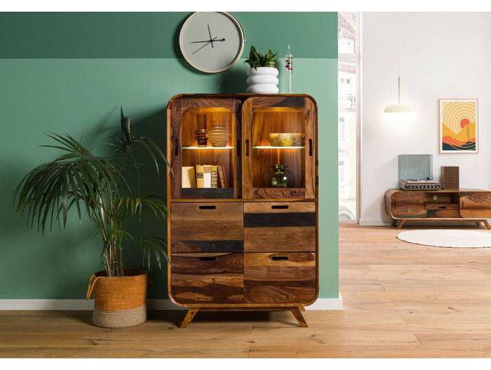 Highboard Sheesham 90x40x140 dunkelbraun lackiert MAILAND #220 Highboard Sheesham 90x40x140 dunkelbraun lackiert MAILAND #220 von MASSIVMOEBEL24