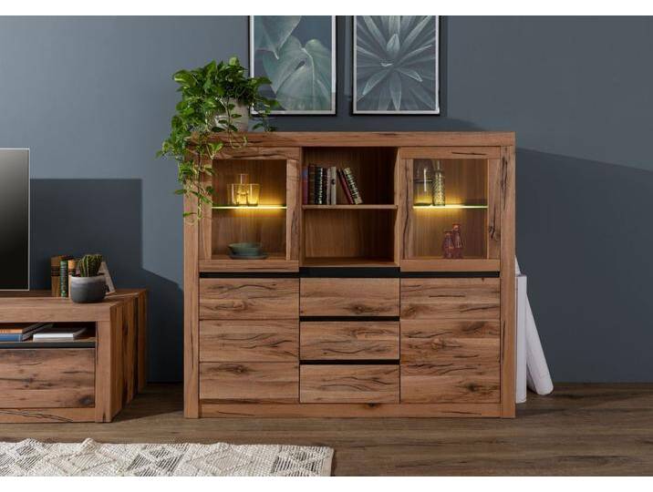 Highboard Wildeiche / Zerreiche 155x43x140 braun geölt MONTREUX #356 Highboard Wildeiche / Zerreiche 155x43x140 braun geölt MONTREUX #356 von MASSIVMOEBEL24