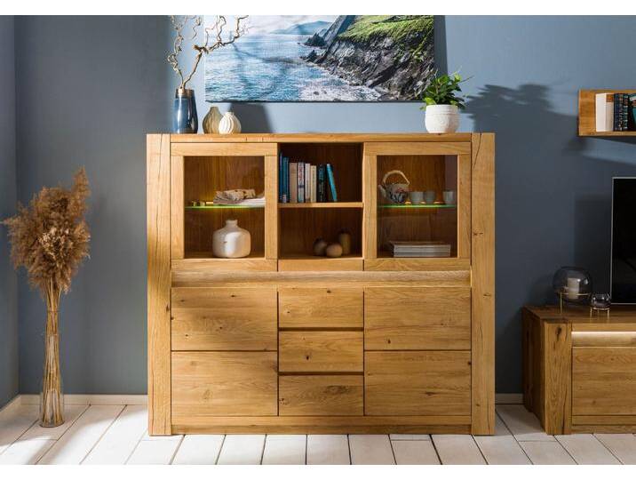 Highboard Wildeiche 163x40x142 natur geölt KENT #105 Highboard Wildeiche 163x40x142 natur geölt KENT #105 von MASSIVMOEBEL24