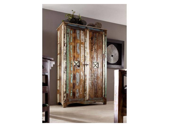 Kleiderschrank Altholz 118x60x198 mehrfarbig lackiert NATURE OF SPIRIT #42 von MASSIVMOEBEL24