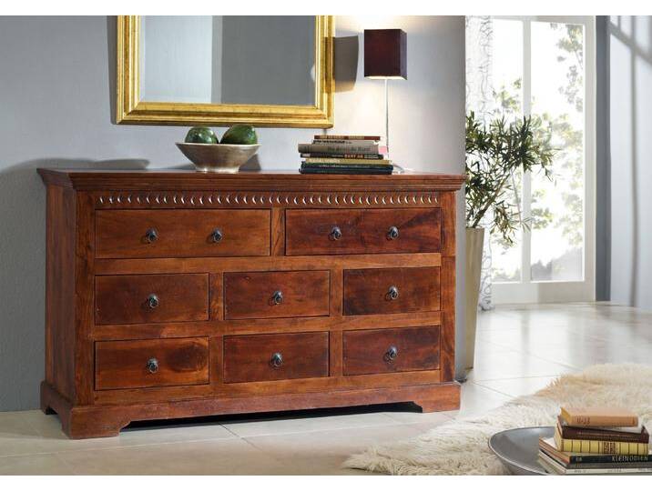 Kommode Akazie 145x49x85 nougat lackiert OXFORD #524 von MASSIVMOEBEL24