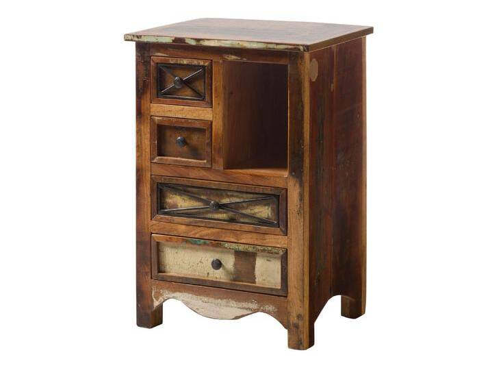 Kommode Altholz 55x40x80 mehrfarbig lackiert NATURE OF SPIRIT #128 von MASSIVMOEBEL24