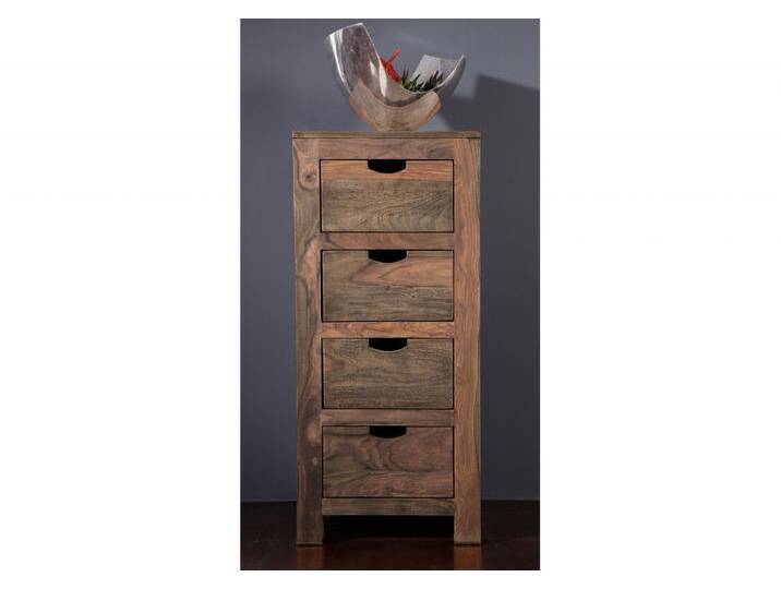 Kommode Sheesham 45x40x100  grau geölt NATURE GREY #54 von MASSIVMOEBEL24