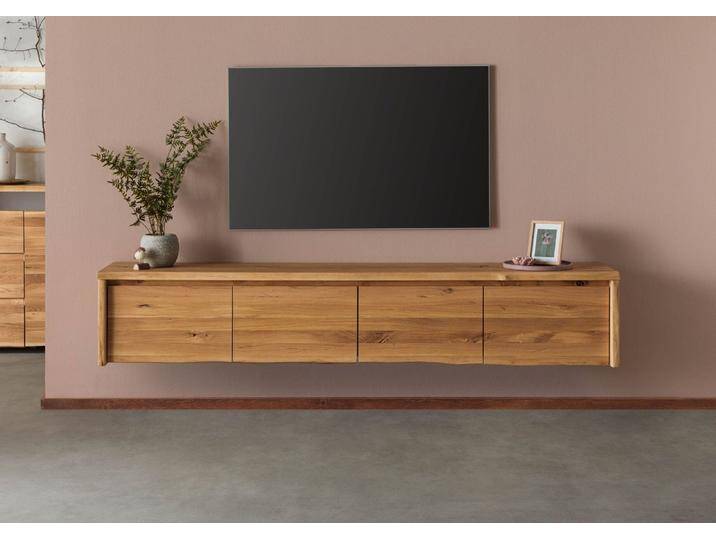 Lowboard Wildeiche 220x40x40 natur geölt PURE OAK #120 von MASSIVMOEBEL24