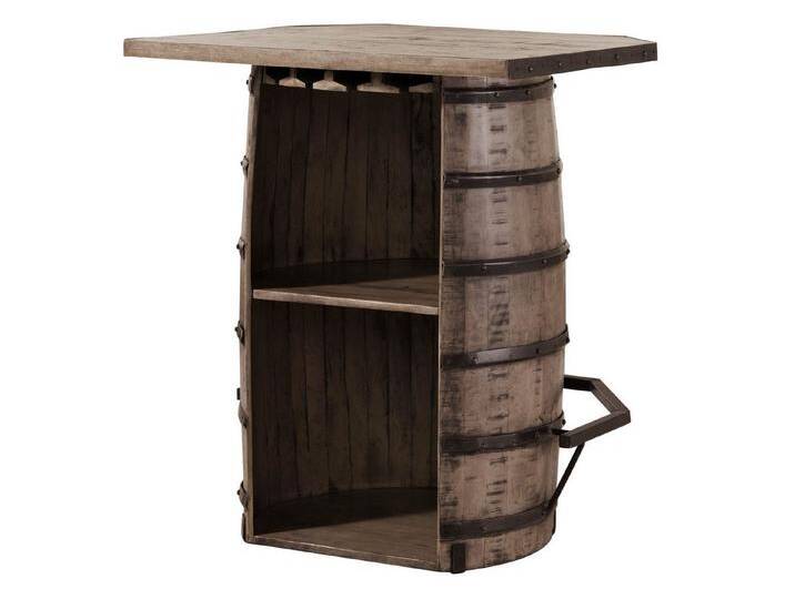 Massivmoebel24 Bartisch HEAVYINDUSTRY (Bartisch Mango 90x75x103 braun lackiert HEAVY INDUSTRY #258), braun von MASSIVMOEBEL24