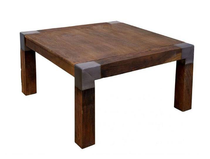 Massivmoebel24 Couchtisch AMSTERDAM (Massivholz, Massivholztisch), Couchtisch Mango 85x85x45 braun lackiert Amsterdam #19, braun, Mango, braun von MASSIVMOEBEL24