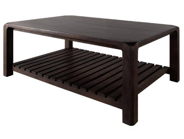 Massivmoebel24 Couchtisch BUENO (Couchtisch Akazie 120x80x45 tabak lackiert BUENO #4001), braun von MASSIVMOEBEL24