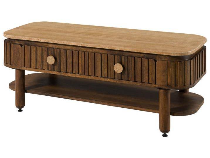 Massivmoebel24 Couchtisch KYOTO (Mango 120x50x45 braun geölt KYOTO #117), braun von MASSIVMOEBEL24
