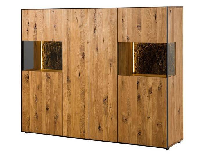 Massivmoebel24 Highboard (Massivholz), Wildeiche 177x45x140 natur geölt STARNBERG #02, beige von MASSIVMOEBEL24