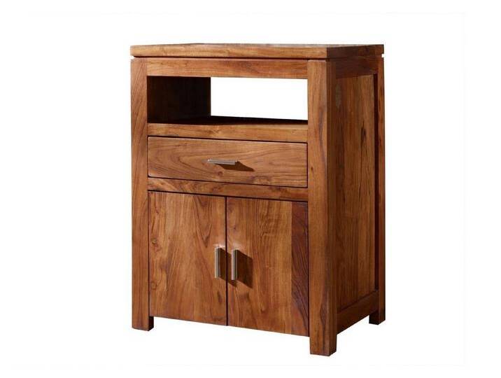 Massivmoebel24 Kommode (Kommode Akazie 55x40x75 goldenhoney lackiert SHAMAN #57), braun von MASSIVMOEBEL24