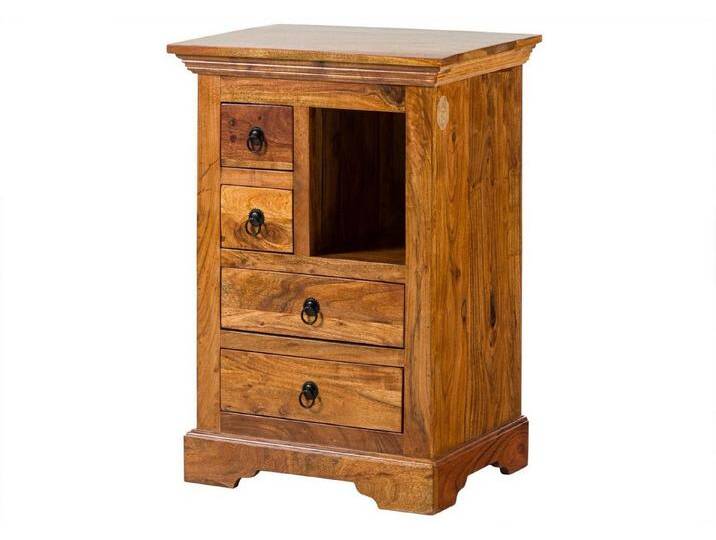 Massivmoebel24 Kommode (Massivholz), Kommode Akazie 55x40x80 honig lackiert OXFORD #0503, braun von MASSIVMOEBEL24