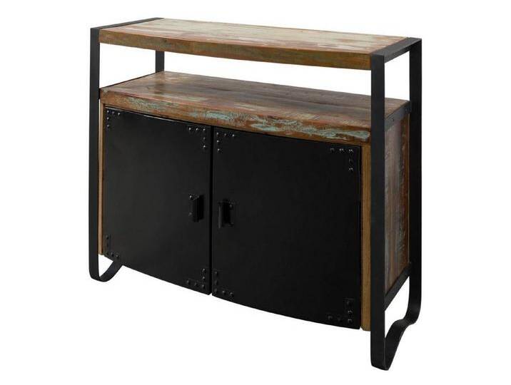 Massivmoebel24 Kommode (Massivholz), Kommode Altholz 100x43x90 mehrfarbig lackiert INDUSTRIAL #41, bunt von MASSIVMOEBEL24