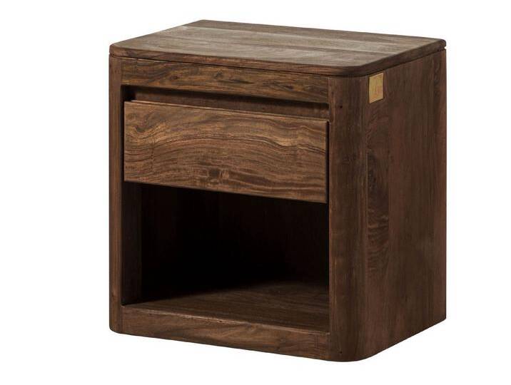 Massivmoebel24 Nachttisch TORONTO (Sheesham 50x35x50 smoked cherry gebeizt TORONTO #164), braun von MASSIVMOEBEL24