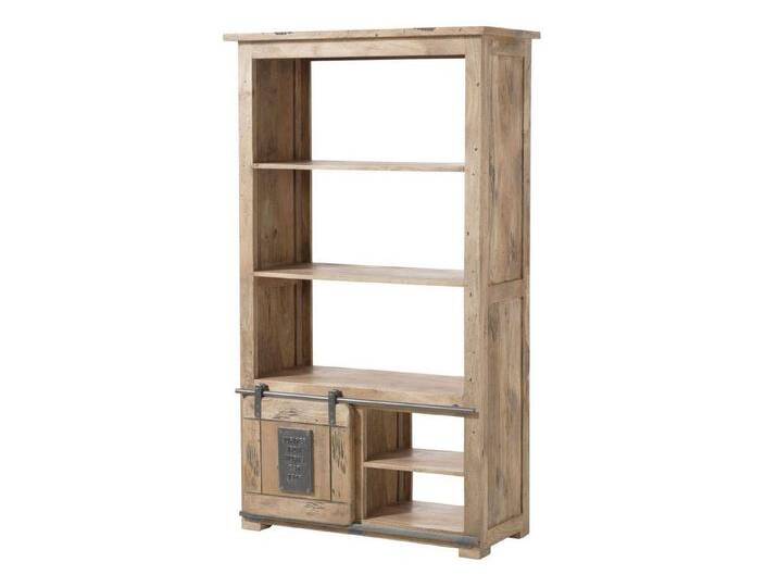 Massivmoebel24 Raumteiler, Raumteiler Mango 100x45x175 whitewash lackiert RAILWAY #395, beige braun, beige von MASSIVMOEBEL24