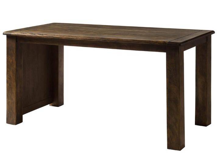 Massivmoebel24 Schreibtisch RAILWAY (Schreibtisch Mango 160x80x80 braun lackiert RAILWAY #4004), braun von MASSIVMOEBEL24