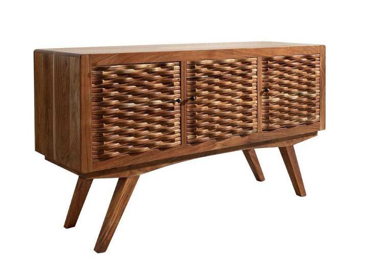 Massivmoebel24 Sideboard (Massivholz), Sideboard Akazie152x46x86 natur lackiert STILMÖBEL #103, beige von MASSIVMOEBEL24