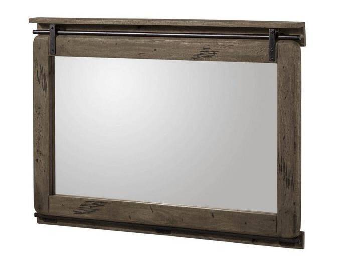 Massivmoebel24 Spiegel (1-St., Mango 114x6x80 grau lackiert RAILWAY #278), Mango 114x6x80 grau lackiert RAILWAY #278, grau von MASSIVMOEBEL24