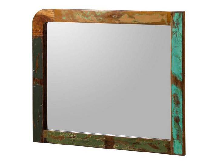 Massivmoebel24 Spiegel (1-St., Spiegel Altholz 100x3x80 mehrfarbig lackiert SIXTIES #115), Spiegel Altholz 100x3x80 mehrfarbig lackiert SIXTIES #115 von MASSIVMOEBEL24