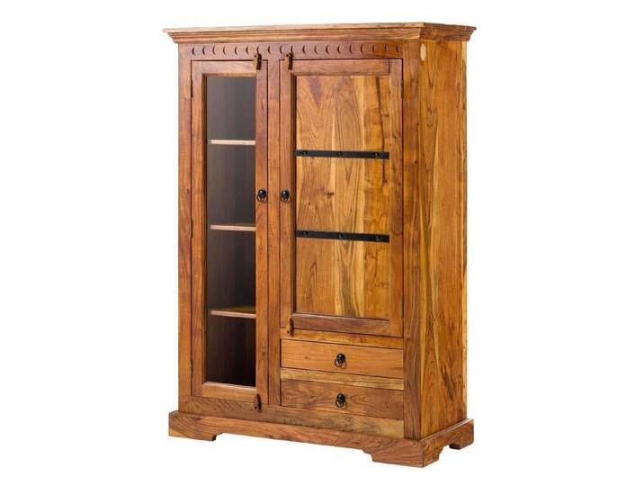 Massivmoebel24 Standvitrine (Vitrine Akazie 110x45x155 honig lackiert OXFORD #0425) Vitrine Akazie 110x45x155 honig lackiert OXFORD #0425, braun von MASSIVMOEBEL24