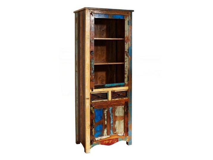 Massivmoebel24 Standvitrine #115 (Vitrine Altholz 73x45x200 mehrfarbig lackiert NATURE OF SPIRIT #115), bunt von MASSIVMOEBEL24
