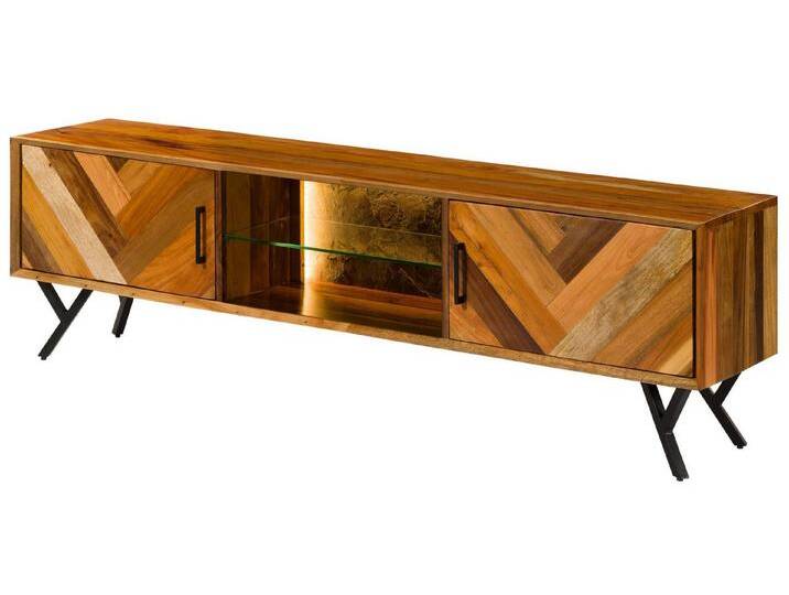 Massivmoebel24 TV-Board (Massivholz), Altholz 200x40x56 natur lackiert AVIGNON #101, beige von MASSIVMOEBEL24