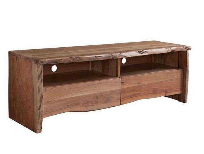 Massivmoebel24 TV-Board (TV-Board Akazie 151x45x50 natur lackiert PURE ACACIA #108), beige, natur von MASSIVMOEBEL24