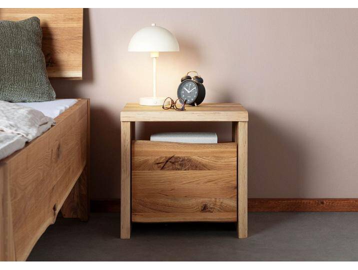 Nachttisch Wildeiche 45x45x45 natur geölt PURE OAK #117 von MASSIVMOEBEL24