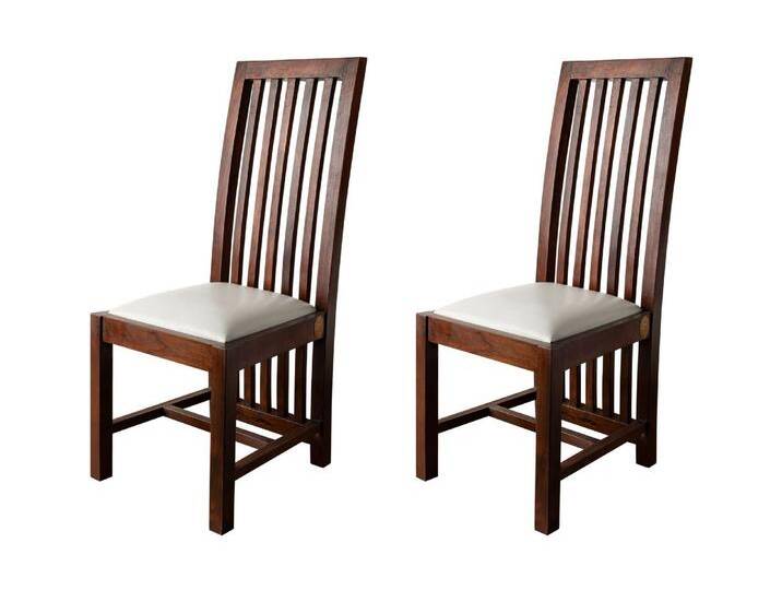 OXFORD Stuhl ZENO #30 2er Set 43x50x109 Polster weiss Akazie nougat lackiert OXFORD Stuhl ZENO #30 2er Set 43x50x109 Polster weiss Akazie nougat lackiert von MASSIVMOEBEL24