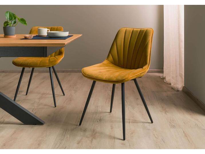 Polsterstuhl 51x58x85 gelb GLORIA #101 - 2er Set Polsterstuhl 51x58x85 gelb GLORIA #101 - 2er Set von MASSIVMOEBEL24
