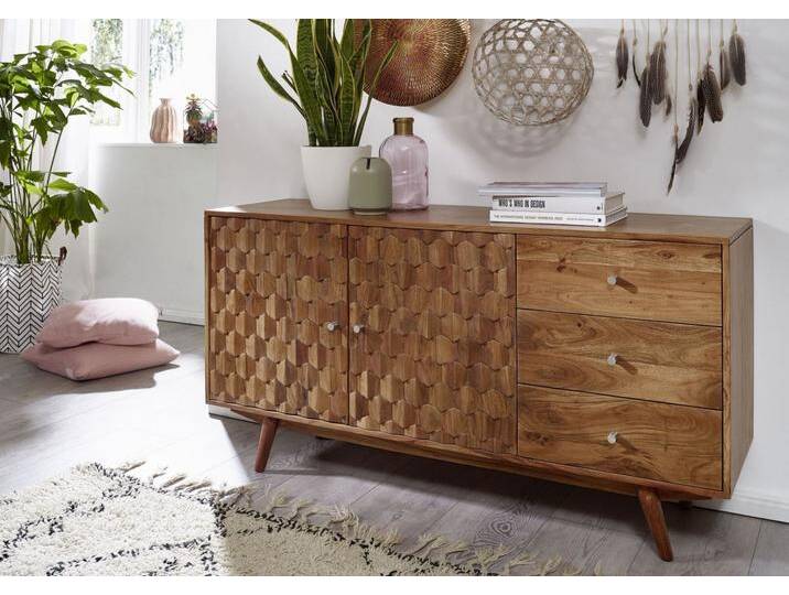Sideboard Akazie 145x42x75 natur lackiert MOSAYK #106 Sideboard Akazie 145x42x75 natur lackiert MOSAYK #106 von MASSIVMOEBEL24