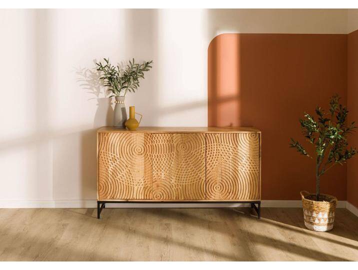 Sideboard Akazie 150x40x80 natur lackiert MARRAKESCH #115 von MASSIVMOEBEL24