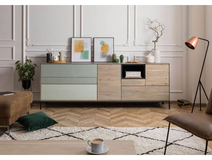 Sideboard Akazie 240x45x85 grau-weiß geölt CHICAGO #06 Sideboard Akazie 240x45x85 grau-weiß geölt CHICAGO #06 von MASSIVMOEBEL24