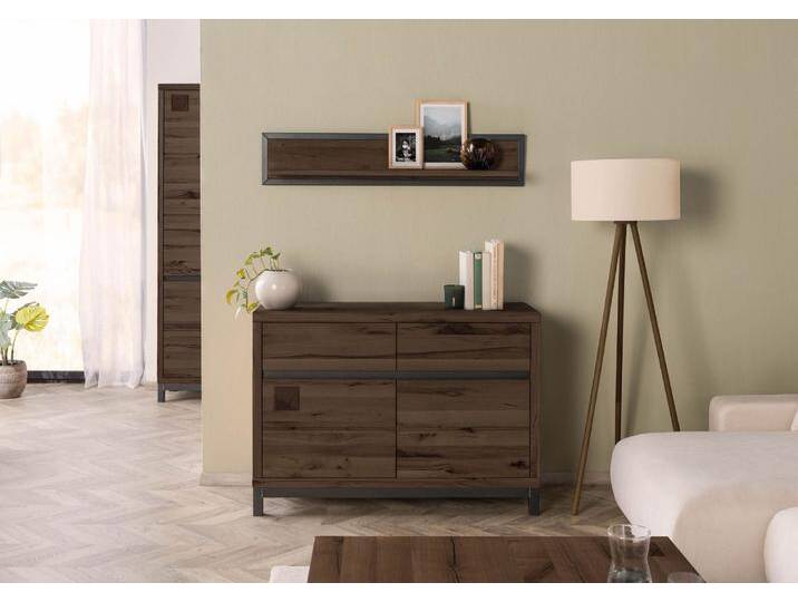 Sideboard Kernbuche 120x45x85 tabacco braun geölt VILLANDERS #211 von MASSIVMOEBEL24