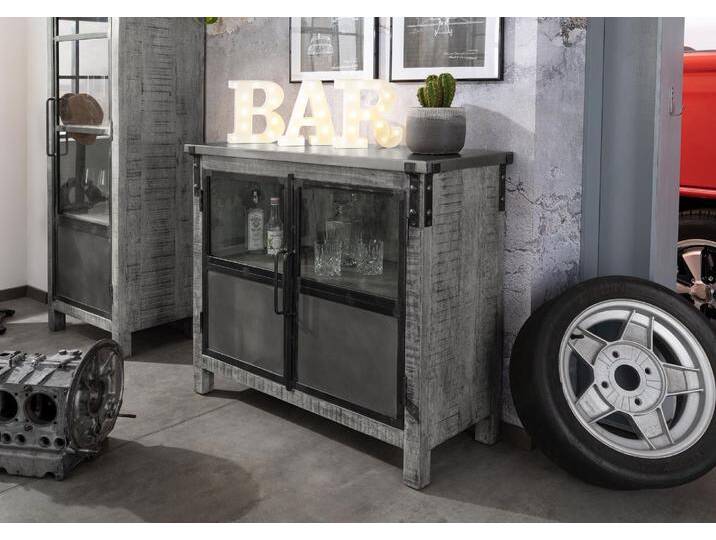 Sideboard Mango 100x40x90 grau lackiert HEAVY INDUSTRY #127 Sideboard Mango 100x40x90 grau lackiert HEAVY INDUSTRY #127 von MASSIVMOEBEL24