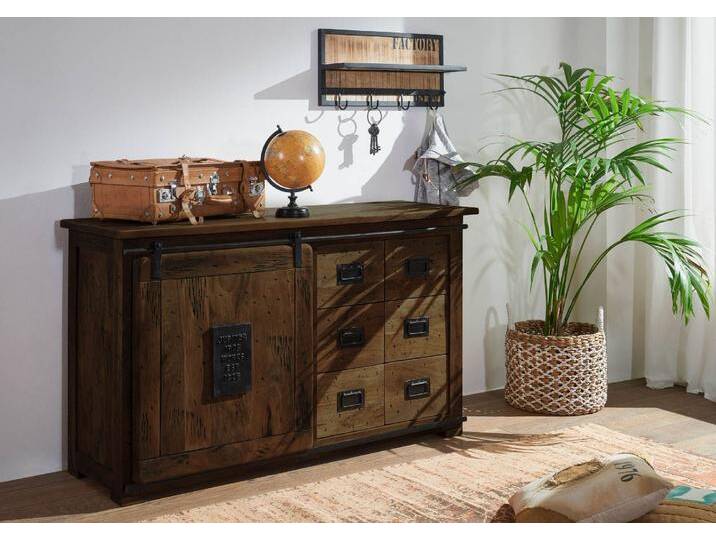 Sideboard Mango 140x45x85 braun lackiert RAILWAY #421 Sideboard Mango 140x45x85 braun lackiert RAILWAY #421 von MASSIVMOEBEL24