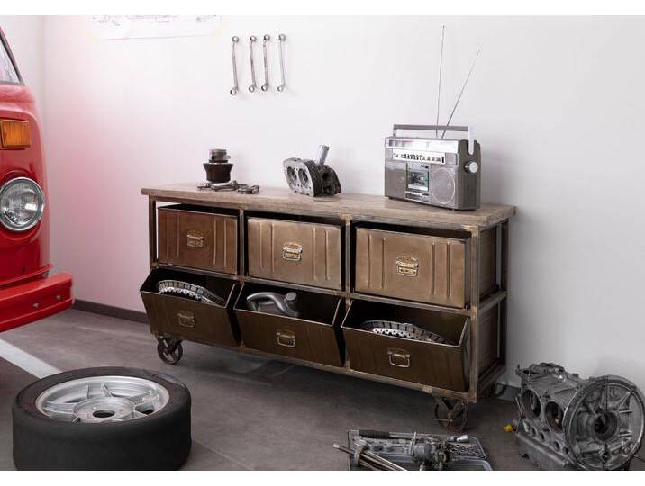 Sideboard Mango 150x44x80 braun lackiert HEAVY INDUSTRY #248 von MASSIVMOEBEL24