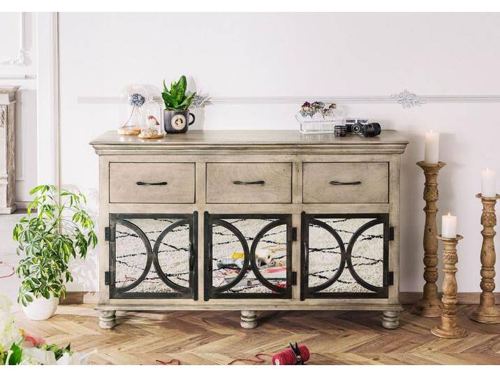 Sideboard Mango 150x45x92 grau lackiert HERMITAGE #014 Sideboard Mango 150x45x92 grau lackiert HERMITAGE #014 von MASSIVMOEBEL24