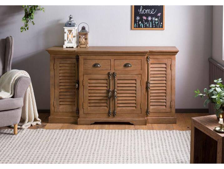 Sideboard Mango 160x45x90 beige geölt TOULOUSE #08 von MASSIVMOEBEL24