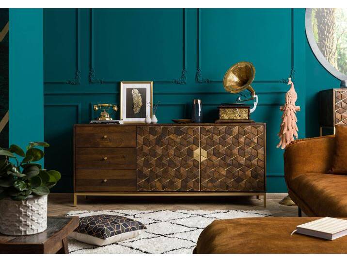 Sideboard Mango 180x40x77 braun geölt DIAMOND #210 von MASSIVMOEBEL24