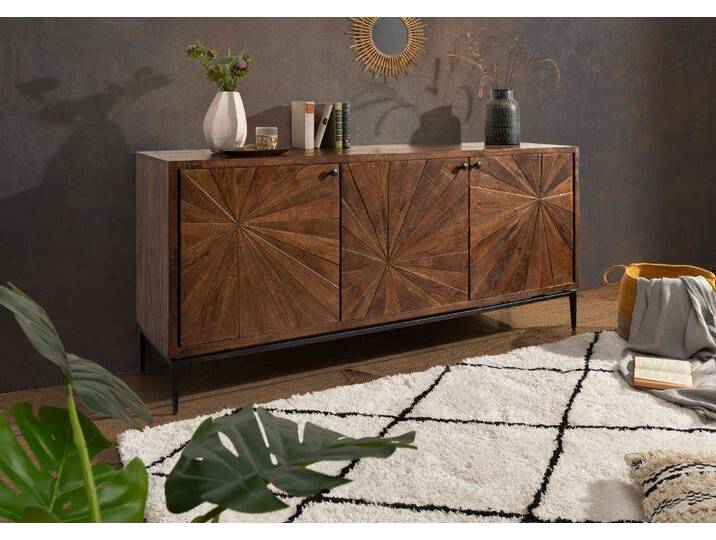 Sideboard Mango 183x46x84 braun lackiert STILMÖBEL #110 von MASSIVMOEBEL24