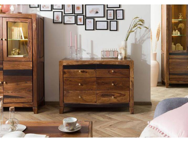 Sideboard Sheesham 110x45x80 dunkelbraun lackiert ANCONA #220 Sideboard Sheesham 110x45x80 dunkelbraun lackiert ANCONA #220 von MASSIVMOEBEL24