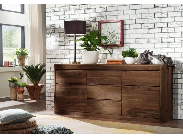 Sideboard Sheesham 185x40x80 smoked cherry gebeizt TORONTO #102 von MASSIVMOEBEL24