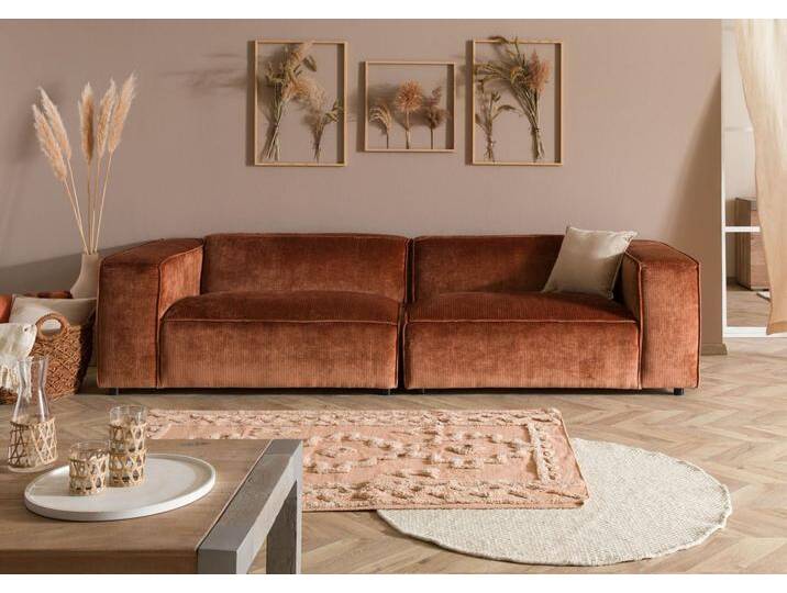 Sofa 3-Sitzer 286x103x69 Cord kupfer VALENCIA von MASSIVMOEBEL24