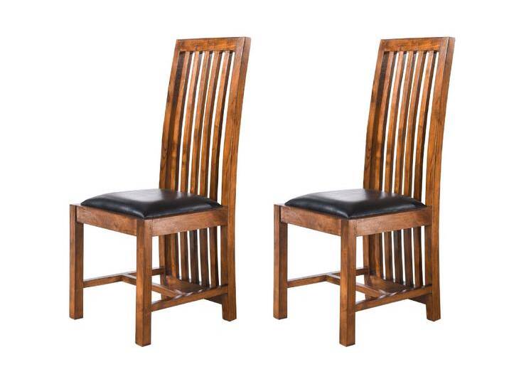 Stuhl Akazie 43x50x109 honig lackiert OXFORD # 029 - 2er Set Stuhl Akazie 43x50x109 honig lackiert OXFORD # 029 - 2er Set von MASSIVMOEBEL24