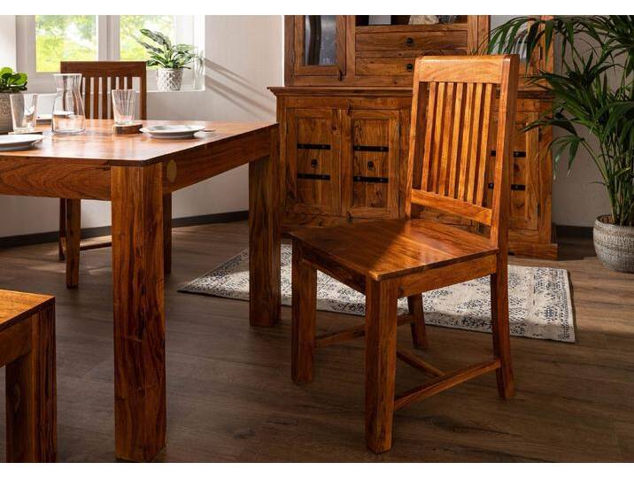 Stuhl Akazie 48x51x100 honig lackiert OXFORD #014, 2er Set von MASSIVMOEBEL24