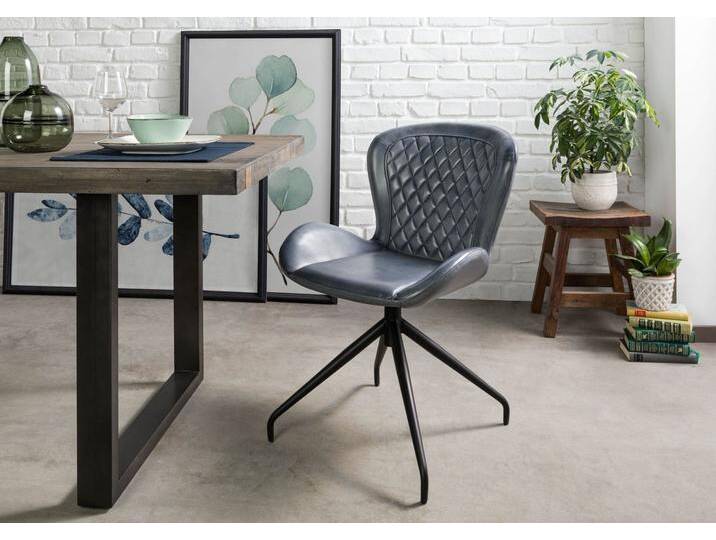 Stuhl Echtleder 61x52x86 blau IRON LABEL #512 Stuhl Echtleder 61x52x86 blau IRON LABEL #512 von MASSIVMOEBEL24